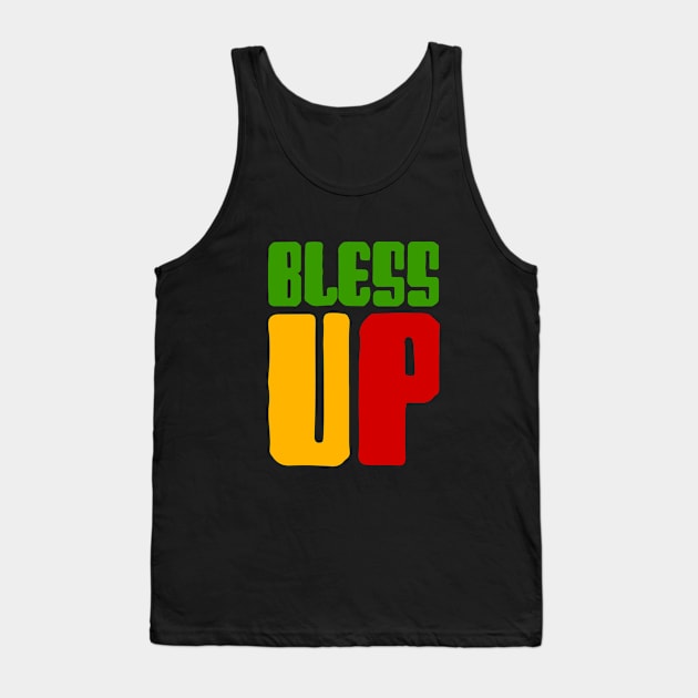 Bless Up, Jamaica, Rasta Colors Tank Top by tman4life